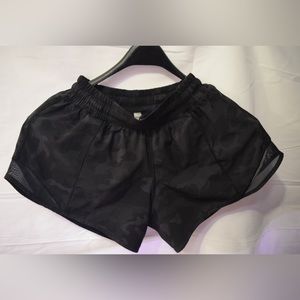 Black camo lululemon running shorts-$20